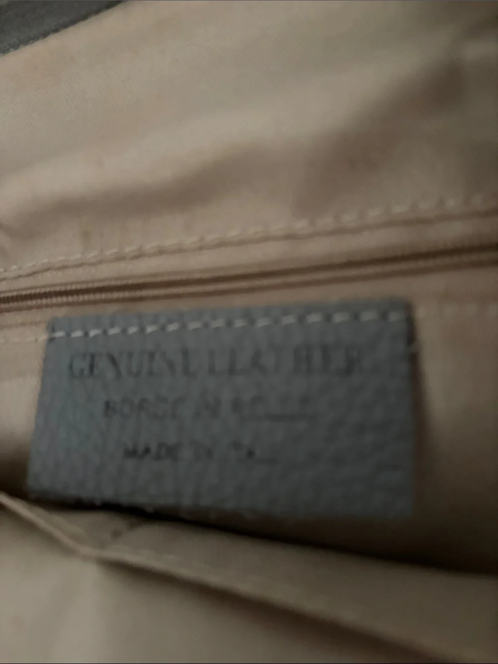 Pebbled Leather Fold-Over Backpack in Slate Blue-Gray